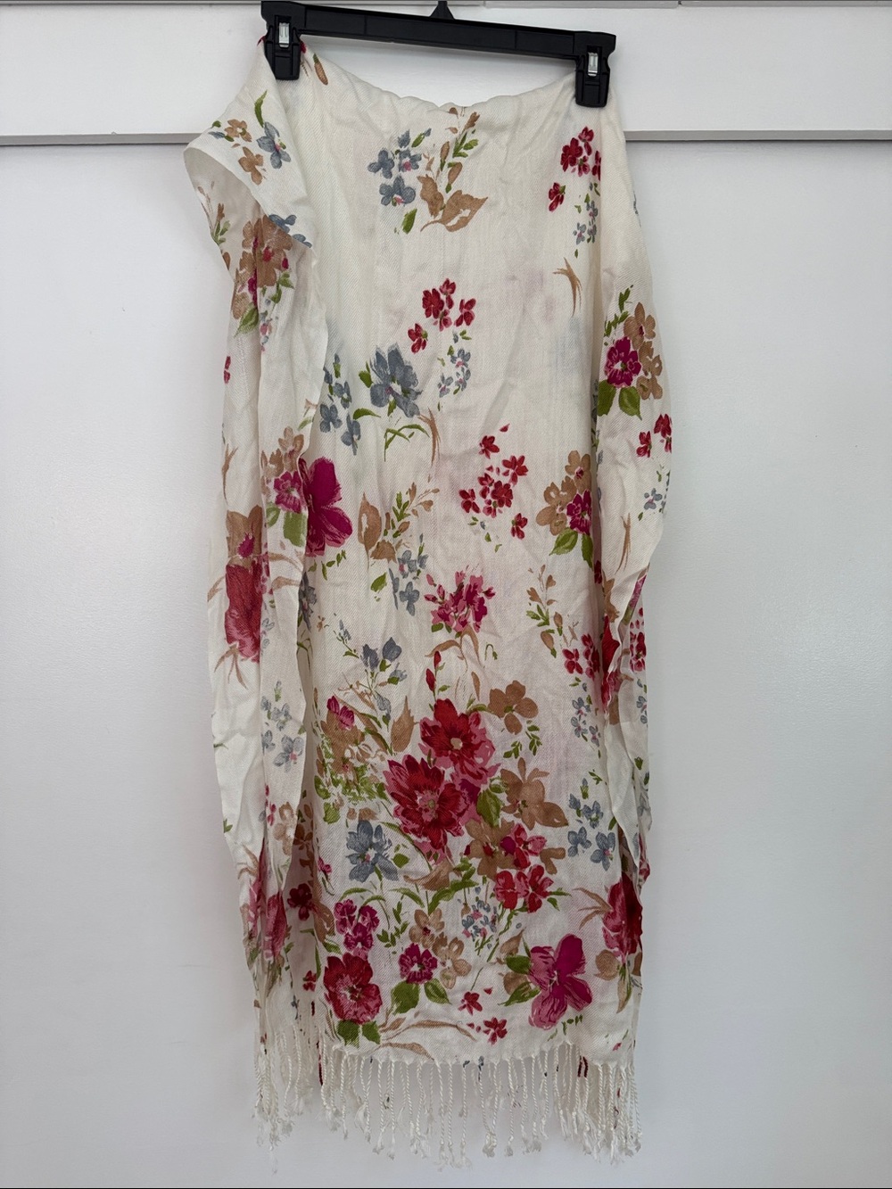 100% Cashmere Floral Scarf